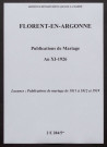 Florent-en-Argonne. Publications de mariage an XI-1926