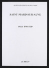 Saint-Mard-sur-Auve. Décès 1910-1929