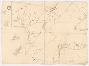 Domaine et château de Mareuil. Ventes et coupes de bois de Mareuil et du Baizil : plan, v. 1780.
