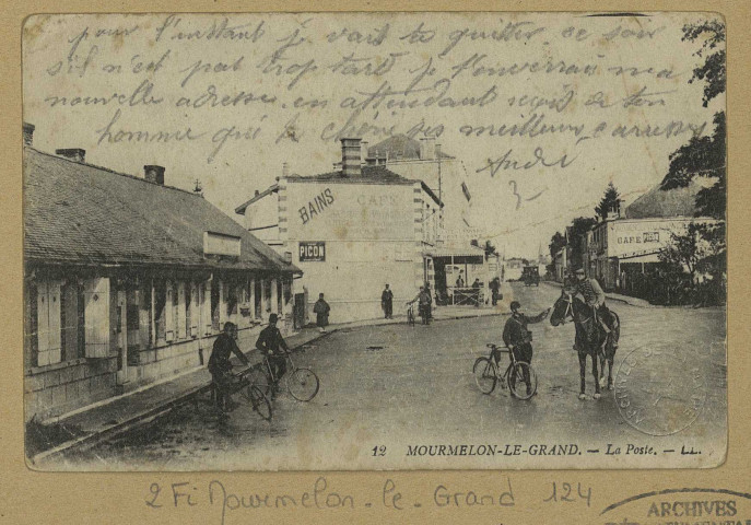 MOURMELON-LE-GRAND. 12-La Poste.
L.L (75 - ParisLevy Fils et Cie).[vers 1919]