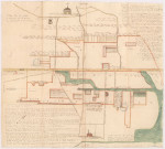 Gizaucourt. Plan de la contrée d'Orbeval sur les terroirs de Gizaucourt et de Valmy, 1740.
