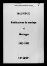 Bagneux. Publications de mariage, mariages 1863-1892