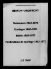 Binson-et-Orquigny. Naissances, mariages, décès, publications de mariage 1863-1872