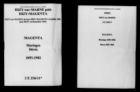 Dizy-Magenta. Mariages, décès 1893-1902