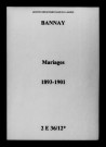 Bannay. Mariages 1893-1901