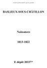 Baslieux-sous-Châtillon. Naissances 1813-1822