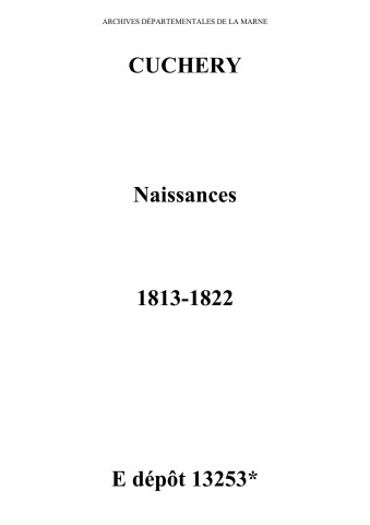 Cuchery. Naissances 1813-1822