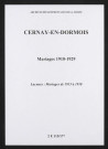 Cernay-en-Dormois. Mariages 1910-1929
