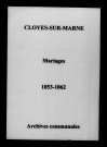 Cloyes-sur-Marne. Mariages 1853-1862