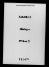 Bagneux. Mariages 1793-an X