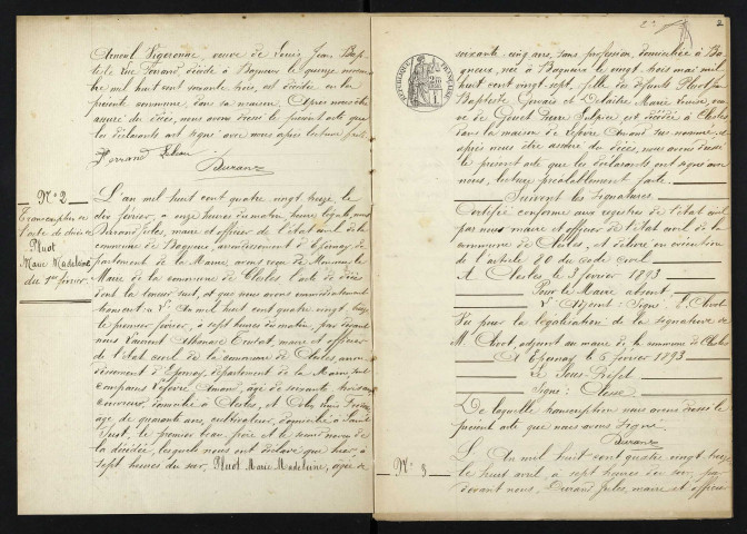 Bagneux. Décès 1893-1912