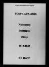 Bussy-aux-Bois. Naissances, mariages, décès 1813-1842