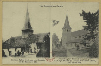 BUISSON (LE). Le Buisson-sur-Saulx-Ancienne Église brûlée par les Allemands les 6-7 sept.1914-Nouvelle Église bénite et inaugurée par S. GR. Mgr. Tissier, Evêque de Châlons le 8 juillet 1924.