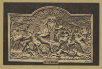 REIMS. 14 Fête de Bacchus , bas-relief sculpté dans la craie / Nivolet 82.Collection Champagne Pommery et Greno