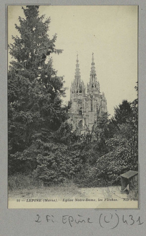 ÉPINE (L'). 91-Église Notre-Dame, les Flèches. / Photographe N. D.