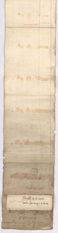 RN 3. Anciens profils. Profil de la route entre Epernay et La Borde, 1780-1786.