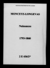 Moncetz. Naissances 1793-1860
