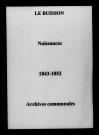 Buisson (Le). Naissances 1843-1852
