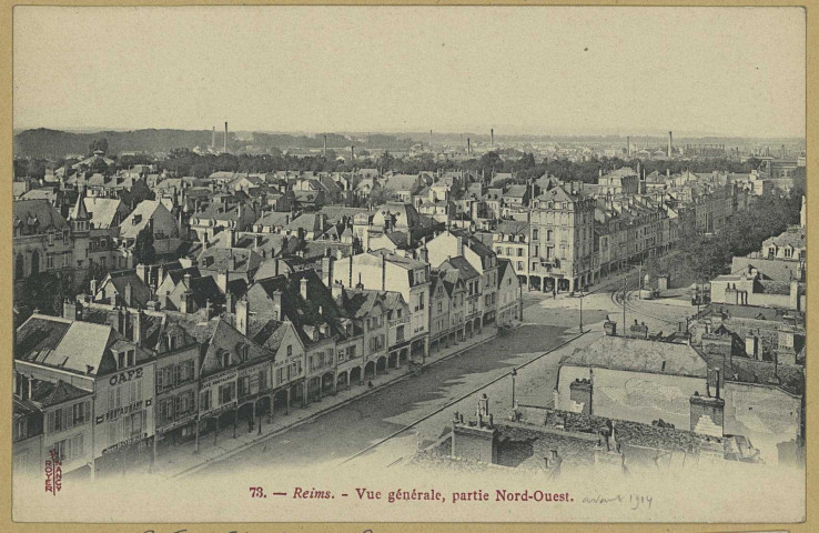 REIMS. 73 - - Vue générale, partie Nord-Ouest / Royer, Nancy.