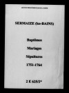 Sermaize-sur-Saulx. Baptêmes, mariages, sépultures 1751-1764