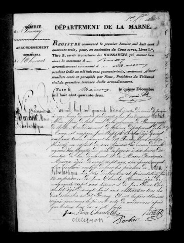 Prunay. Naissances, publications de mariage, mariages, décès 1843-1852