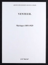 Venteuil. Mariages 1893-1929