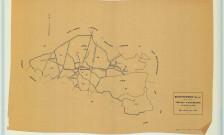 Gigny-Bussy (51270). Bussy-aux-Bois (51096). Tableau d'assembale 1 échelle 1/10000, plan mis à jour pour 1933 (ancienne commune de Bussy-aux-Bois (51096), plan non régulier (calque)
