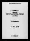 Conflans. Naissances an XI-1828