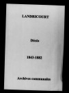 Landricourt. Décès 1843-1882