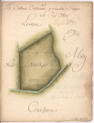 Cayet des plans et figures des prés de l'hotel Dieu de Sainte Manéhould, 1761. Plan n° 46 : les Bettans.