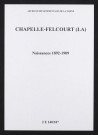 Chapelle-Felcourt (La). Naissances 1892-1909