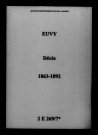Euvy. Décès 1863-1892