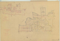 Matignicourt-Goncourt (51356). Section C1 C2 échelle 1/1250, plan mis à jour pour 1935 (contient section C2 au 1/2500), plan non régulier (papier)