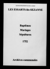 Essarts-lès-Sézanne (Les) . Baptêmes, mariages, sépultures 1752