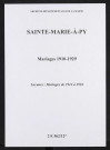Sainte-Marie-à-Py. Mariages 1910-1929