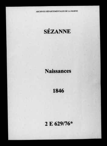 Sézanne. Naissances 1846