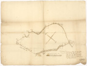 Plan et procès verbal de distraction du quart de réserve du bois d'Argensolles, 1696.