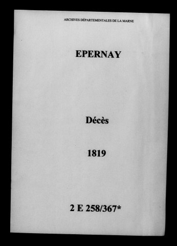 Épernay. Décès 1819