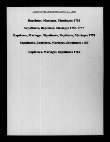 Étoges. Baptêmes, mariages, sépultures 1628-1760
