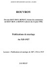 Rouvroy. Publications de mariage an XII-1927