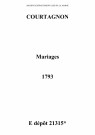 Courtagnon. Mariages 1793