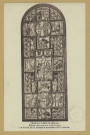 ORBAIS. Église, monument historique : le vitrail de la chapelle absidiale (XIIIe s.).