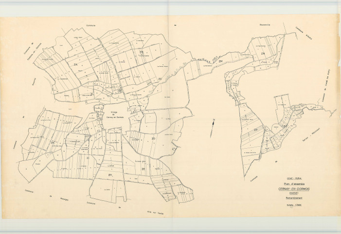 Cernay-en-Dormois (51104). Section PLAN échelle 1/5000, plan pour 1964, plan (papier)