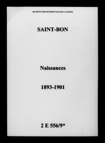 Saint-Bon. Naissances 1893-1901