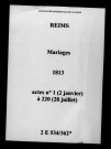 Reims. Mariages 1813