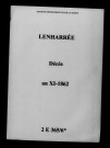 Lenharrée. Décès an XI-1862