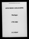 Jonchery-sur-Suippe. Mariages 1793-1861