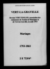 Vert-la-Gravelle. Mariages 1793-1861