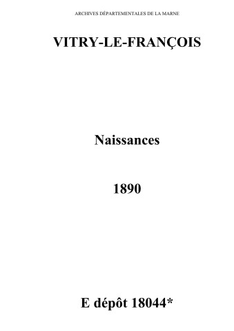 Vitry-le-François. Naissances 1890