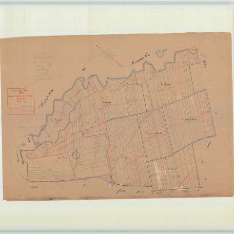Livry-Louvercy (51326). Section A4 échelle 1/2000, plan mis à jour pour 1933, plan non régulier (papier)